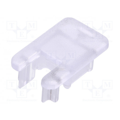 70290000; Cap for LED profiles; transparent; polycarbonate; V: with keyway; TOPMET