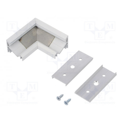 A4990001; Connector 90°; white; aluminium; Application: CORNER14; TOPMET