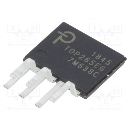 TOP265EG; PMIC; AC/DC switcher,SMPS controller; 59.4÷145kHz; eSIP-7C; 6.3Ω; POWER INTEGRATIONS
