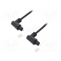 41593; Cable; both sides,Toslink plug angled; 2m; black; Øout: 4mm; Goobay 41593; Cable; both sides,Toslink plug angled; 2m; black; Øout: 4mm; Goobay