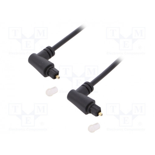41593; Cable; both sides,Toslink plug angled; 2m; black; Øout: 4mm; Goobay 41593; Cable; both sides,Toslink plug angled; 2m; black; Øout: 4mm; Goobay
