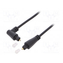 41595; Cable; Toslink plug,Toslink plug angled; 2m; black; Øout: 4mm; Goobay 41595; Cable; Toslink plug,Toslink plug angled; 2m; black; Øout: 4mm; Goobay