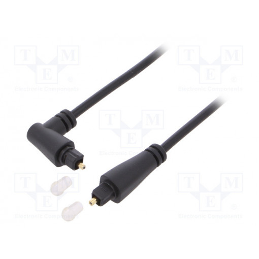 41595; Cable; Toslink plug,Toslink plug angled; 2m; black; Øout: 4mm; Goobay 41595; Cable; Toslink plug,Toslink plug angled; 2m; black; Øout: 4mm; Goobay