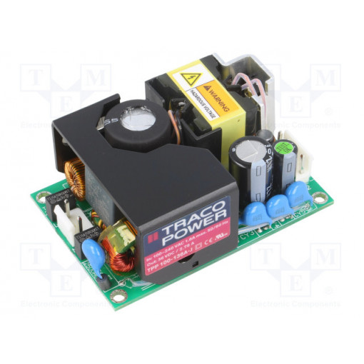 TPP 100-136A-J; Power supply: switched-mode; open; 100W; 120÷370VDC; 85÷264VAC; TRACO POWER
