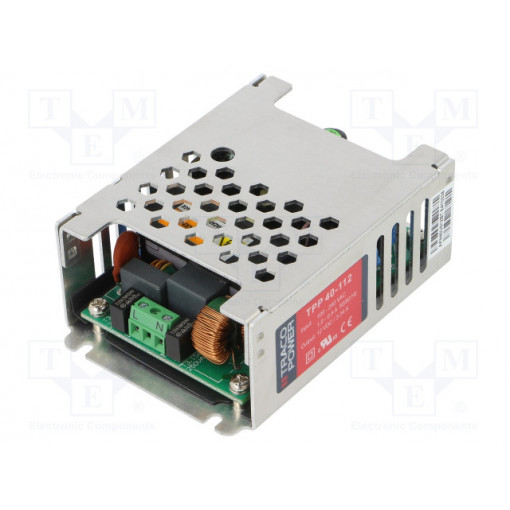 TPP 40-112; Power supply: switched-mode; modular; 40W; 12VDC; 3.34A; 169g; 92%; TRACO POWER