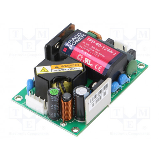 TPP 40-124A-J; Power supply: switched-mode; open; 40W; 120÷370VDC; 85÷264VAC; TRACO POWER