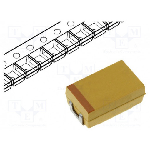 TPSD685K050R0600; Capacitor: tantalum; low ESR; 6.8uF; 50VDC; Case: D; 2917; ESR: 600mΩ; AVX