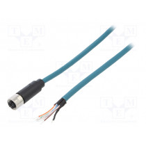 PXPTPU12FBF08XCL050PU; Plug; M12; PIN: 8; female; X code-ProfiNET; IP67; 48V; 500mA; cables; BULGIN