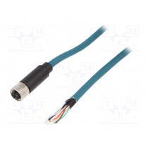 PXPTPU12FBF08XCL100PU; Plug; M12; PIN: 8; female; X code-ProfiNET; IP67; 48V; 500mA; cables; BULGIN