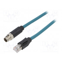 PXPTPU12FBF08XRJ010PU; Cable: for sensors/automation; PIN: 8; female; X code-ProfiNET; BULGIN