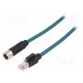 PXPTPU12FBF08XRJ020PU; Cable: for sensors/automation; PIN: 8; female; X code-ProfiNET; BULGIN