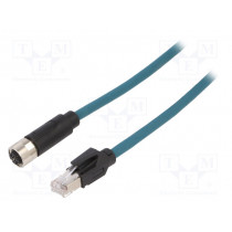 PXPTPU12FBF08XRJ020PU; Cable: for sensors/automation; PIN: 8; female; X code-ProfiNET; BULGIN