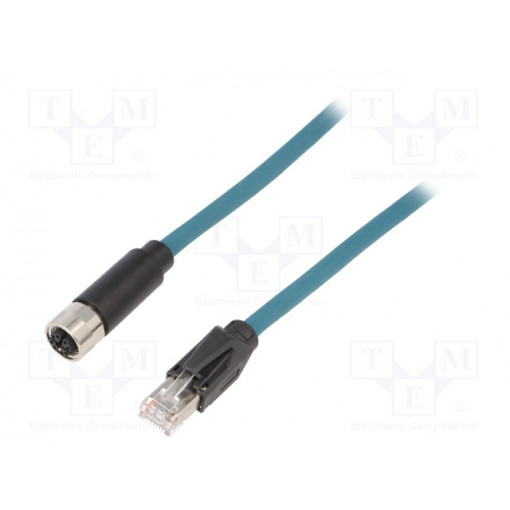 PXPTPU12FBF08XRJ030PU; Cable: for sensors/automation; PIN: 8; female; X code-ProfiNET; BULGIN