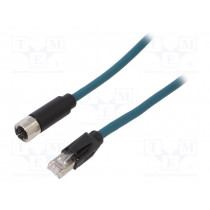 PXPTPU12FBF08XRJ050PU; Cable: for sensors/automation; PIN: 8; female; X code-ProfiNET; BULGIN