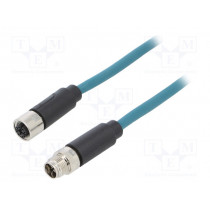 PXPTPU12FIM08XFB020PU; Cable: for sensors/automation; PIN: 8; male; M12 male,M12 female; BULGIN