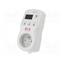 TR-12-1-PIN; Module: regulator; digital; temperature; Temp: -10÷45°C; IP30; 16A; NOVATEK ELECTRO