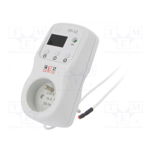 TR-12-2-PIN; Module: regulator; digital; temperature; Temp: -10÷45°C; IP30; 16A; NOVATEK ELECTRO