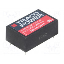 TRI 10-2411; Converter: DC/DC; 10W; Uin: 18÷36V; Uout: 5.1VDC; Iout: 2A; DIP24; TRACO POWER