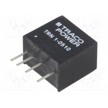 TRN 1-0510; Converter: DC/DC; 1W; Uin: 4.5÷13.2V; 3.3VDC; Iout: 300mA; SIP; 2.1g; TRACO POWER