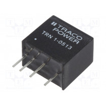 TRN 1-0513; Converter: DC/DC; 1W; Uin: 4.5÷13.2V; 15VDC; Iout: 70mA; SIP; 2.1g; TRACO POWER