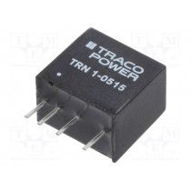 TRN 1-0515; Converter: DC/DC; 1W; Uin: 4.5÷13.2V; 24VDC; Iout: 45mA; SIP; 2.1g; TRACO POWER