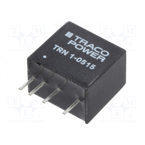 TRN 1-0515; Converter: DC/DC; 1W; Uin: 4.5÷13.2V; 24VDC; Iout: 45mA; SIP; 2.1g; TRACO POWER