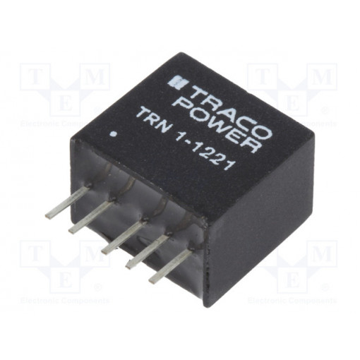 TRN 1-1221; Converter: DC/DC; 1W; Uin: 9÷18V; Uout: 5VDC; Uout2: -5VDC; SIP; 2.1g; TRACO POWER