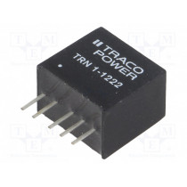 TRN 1-1222; Converter: DC/DC; 1W; Uin: 9÷18V; Uout: 12VDC; Uout2: -12VDC; SIP; TRACO POWER