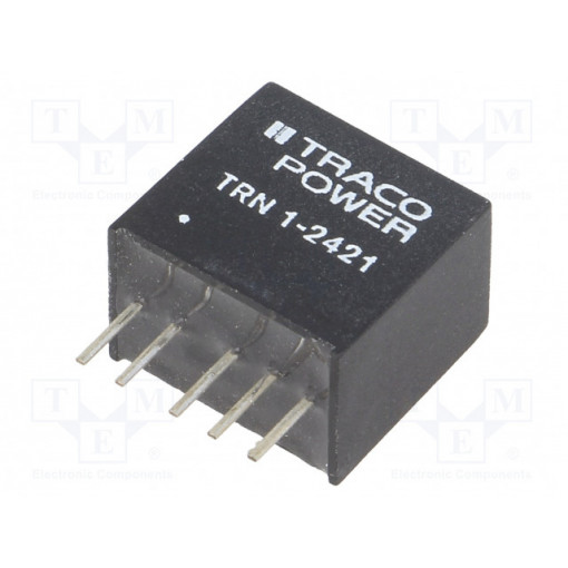 TRN 1-2421; Converter: DC/DC; 1W; Uin: 18÷36V; Uout: 5VDC; Uout2: -5VDC; SIP; 2.1g; TRACO POWER