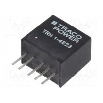 TRN 1-4823; Converter: DC/DC; 1W; Uin: 36÷75V; Uout: 15VDC; Uout2: -15VDC; SIP; TRACO POWER