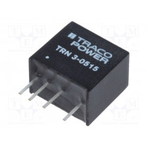 TRN 3-0515; Converter: DC/DC; 3W; Uin: 4.5÷13.2V; 24VDC; Iout: 125mA; SIP; 2.1g; TRACO POWER