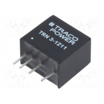 TRN 3-1211; Converter: DC/DC; 3W; Uin: 9÷18V; 5VDC; Iout: 600mA; SIP; 2.1g; 100kHz; TRACO POWER