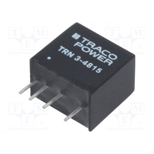 TRN 3-4815; Converter: DC/DC; 3W; Uin: 36÷75V; 24VDC; Iout: 125mA; SIP; 2.1g; TRACO POWER