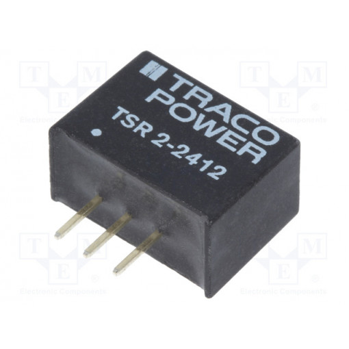 TSR 2-2412; Converter: DC/DC; Uin: 4.6÷36V; 1.2VDC; Iout: 2A; SIP3; 2.6g; 410kHz; TRACO POWER
