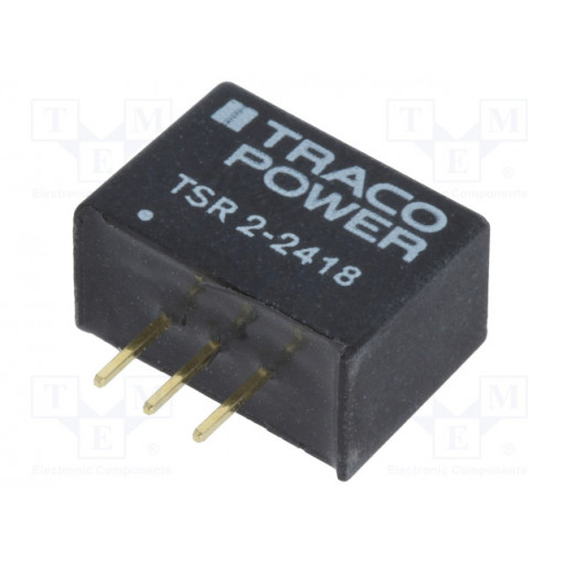 TSR 2-2418; Converter: DC/DC; Uin: 4.6÷36V; 1.8VDC; Iout: 2A; SIP3; 2.6g; 410kHz; TRACO POWER