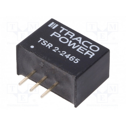 TSR 2-2465; Converter: DC/DC; Uin: 9÷36V; 6.5VDC; Iout: 2A; SIP3; 14x10.1x7.5mm; TRACO POWER