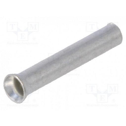 TUL-NI-00508; Bootlace ferrule; non-insulated; copper; 0.5mm2; 8mm; tinned; NINIGI TUL-NI-00508; Bootlace ferrule; non-insulated; copper; 0.5mm2; 8mm; tinned; NINIGI