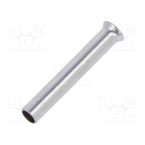 TUL-NI-00710; Bootlace ferrule; non-insulated; copper; 0.75mm2; 10mm; tinned; NINIGI TUL-NI-00710; Bootlace ferrule; non-insulated; copper; 0.75mm2; 10mm; tinned; NINIGI