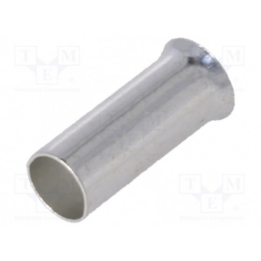 TUL-NI-06010; Bootlace ferrule; non-insulated; copper; 6mm2; 10mm; tinned; NINIGI