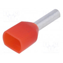 TUL-RI-TW-01008; Bootlace ferrule; insulated,double; copper; Insulation: PVC; 1mm2; NINIGI