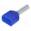 TUL-RI-TW-02510; Bootlace ferrule; insulated,double; copper; Insulation: PVC; 10mm; NINIGI