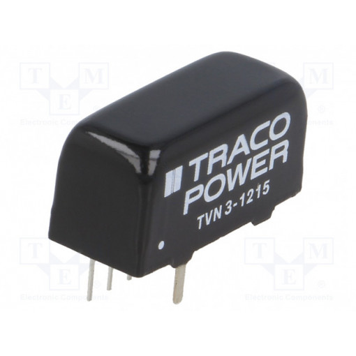 TVN 3-1215; Converter: DC/DC; 3W; Uin: 9÷18V; Uout: 24VDC; Iout: 125mA; SIP8; 5.9g; TRACO POWER
