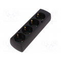 GN-470S CZ; Connector: AC supply; female; splitter; 2P+PE; 250VAC; 16A; black; JONEX GN-470S CZ; Connector: AC supply; female; splitter; 2P+PE; 250VAC; 16A; black; JONEX