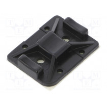 151-11810; Screw down self-adhesive holder; polyamide; black; Ht: 5.45mm; HELLERMANNTYTON