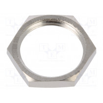 ; Nut; Mat: brass; Plating: nickel; Thread: M12; Nut: hexagonal; APEM ; Nut; Mat: brass; Plating: nickel; Thread: M12; Nut: hexagonal; APEM