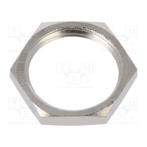 ; Nut; Mat: brass; Plating: nickel; Thread: M12; Nut: hexagonal; APEM ; Nut; Mat: brass; Plating: nickel; Thread: M12; Nut: hexagonal; APEM