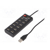 UA0126; Hub USB; USB 2.0; PnP,internal supplied; Number of ports: 13; LOGILINK