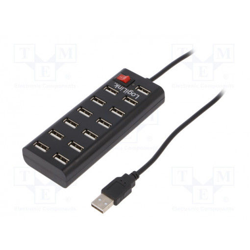 UA0126; Hub USB; USB 2.0; PnP,internal supplied; Number of ports: 13; LOGILINK