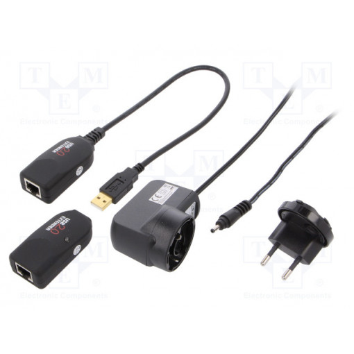 UA0178; USB extender; USB 1.1,USB 2.0; black; Cat: 5e,6; LOGILINK