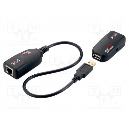 UA0207; USB extender; USB 1.1,USB 2.0; black; Cat: 5e,6; LOGILINK